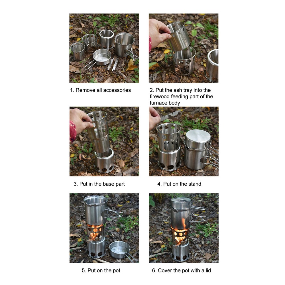 Camping Cooking Set - Set di Pentole da Campeggio in