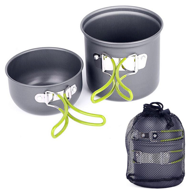 Camping Cooking Set With Bag - Pentole da campeggio portatili all'aperto con