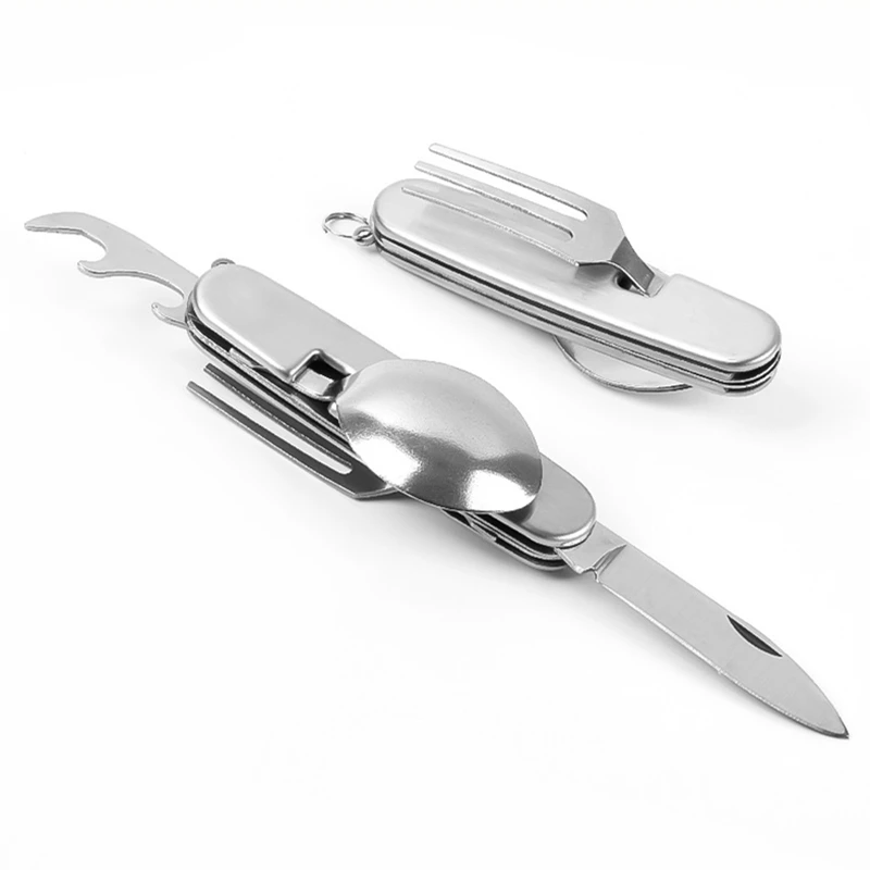 Camping Cooking Set Stainless Steel - Set di stoviglie da campeggio Forchetta