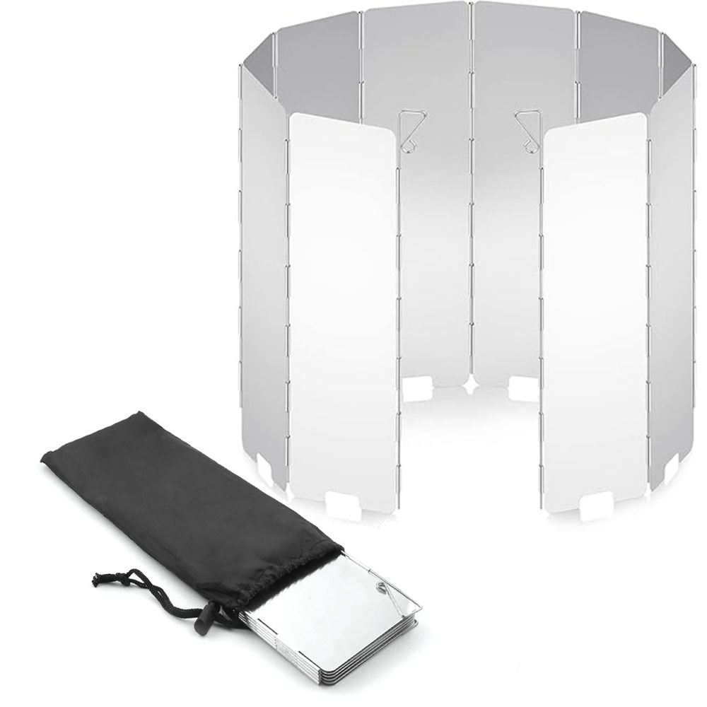 Camping Cooking Windscreen - Paravento Leggero Pieghevole per Fornello da