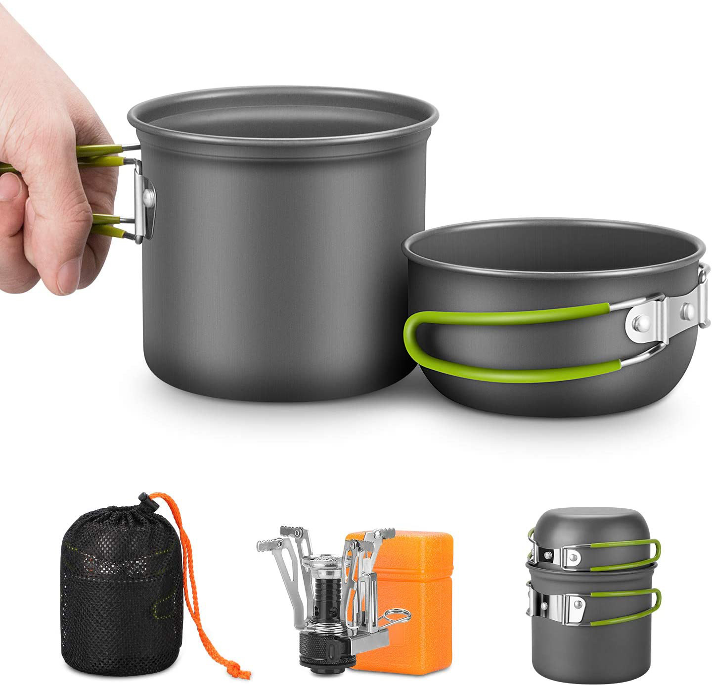 Camping Cooking Kit Box - Kit di pentole da campeggio con