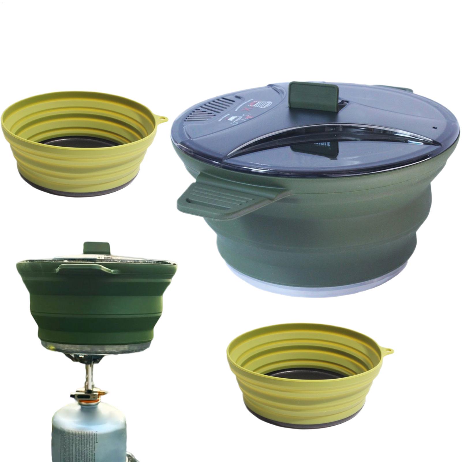 Camping Cooking Dishes - Set da Cucina da Campeggio Pieghevole,