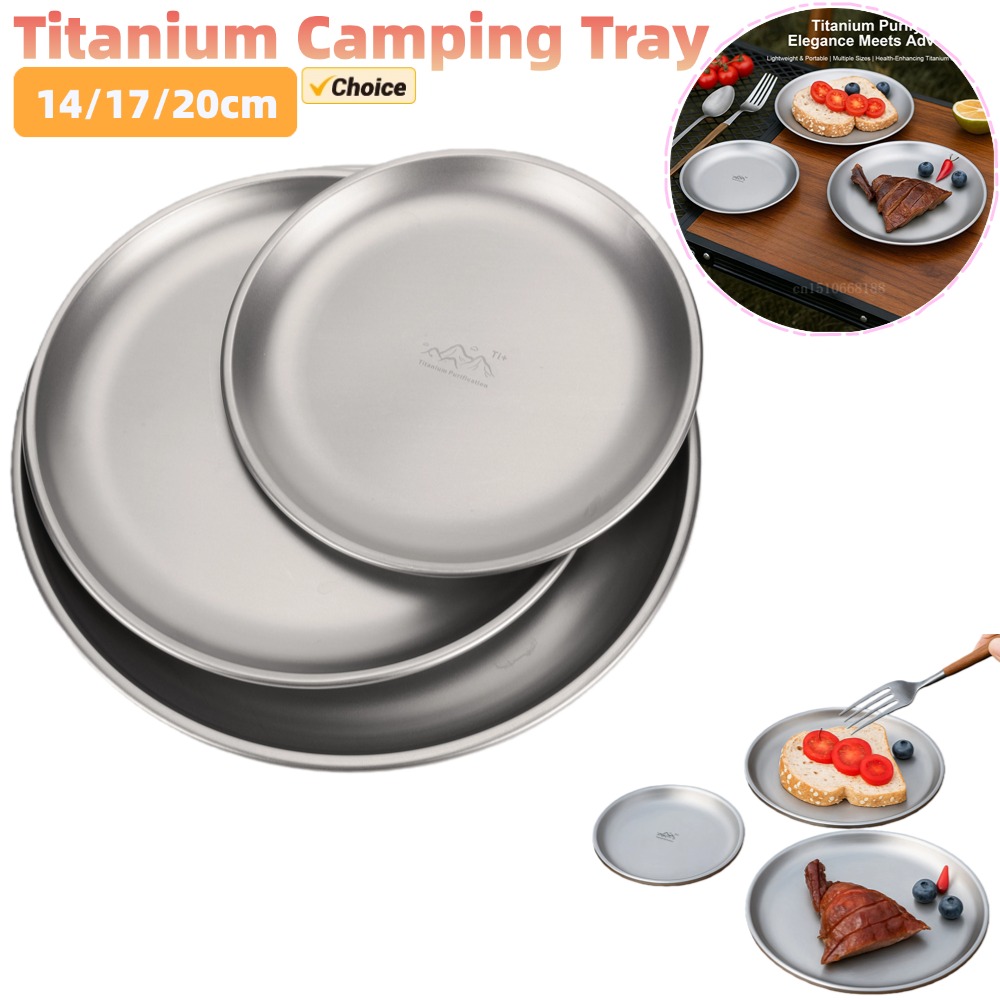 Camping Cooking And Eating - Piatto da campeggio in titanio 14/17/20