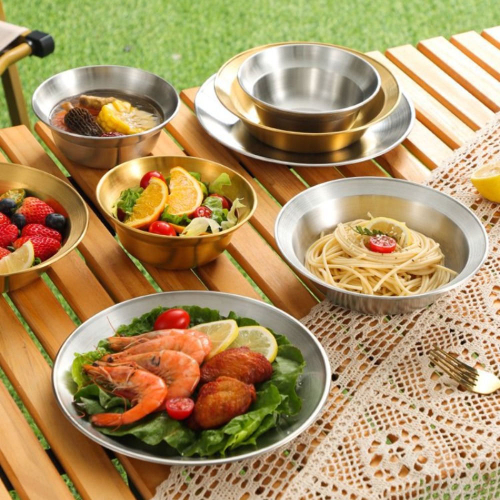 Camping Cooking Set Stainless Steel - Set di posate in acciaio inox,