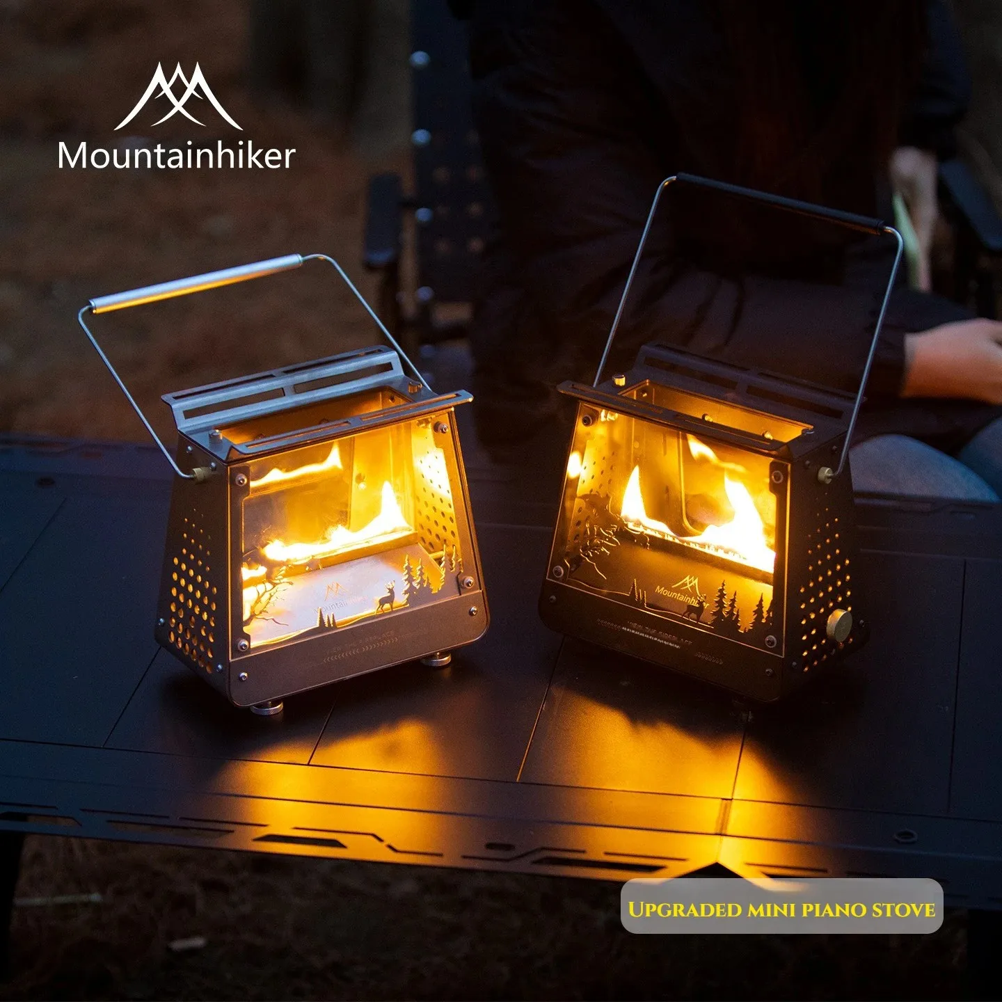 Campfire Cooking - MOUNDAINHIKER Fornello Portatile in Acciaio Inox,