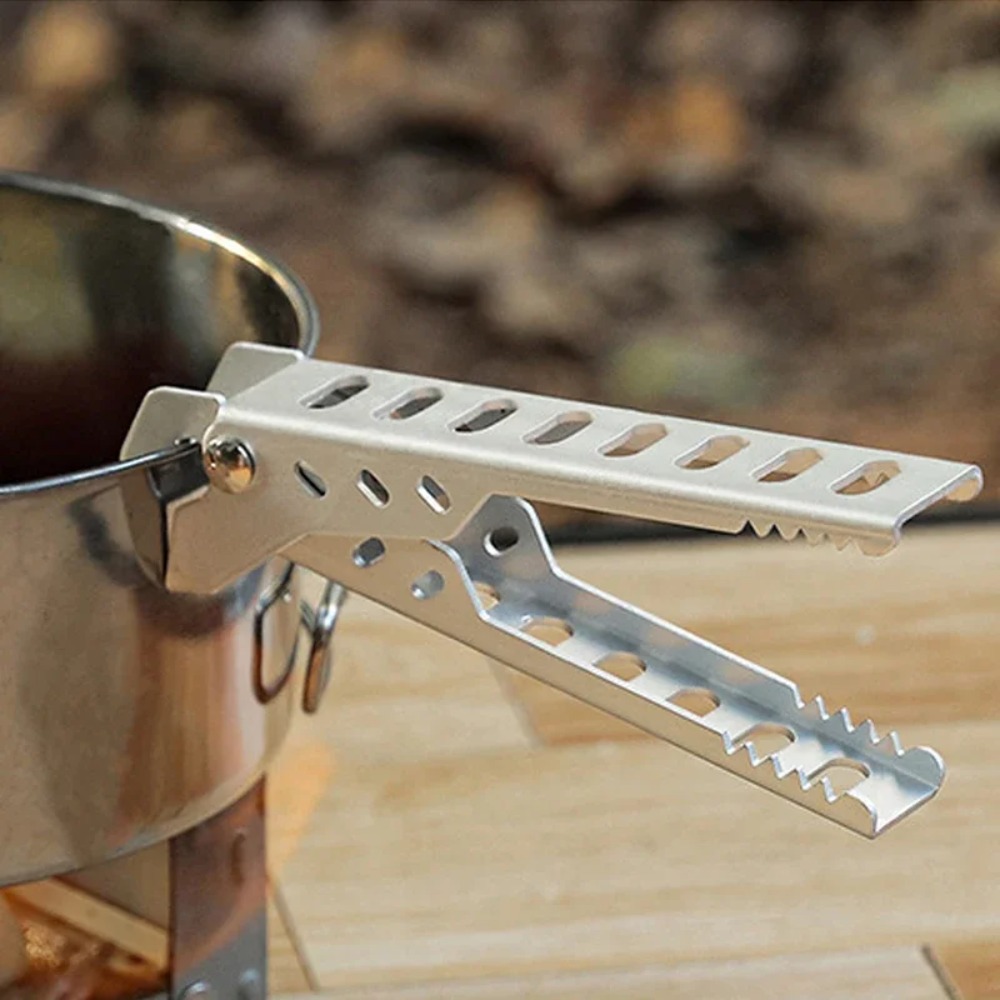 Camping Cooking Set Stainless Steel - Supporto per pinza per ciotola con