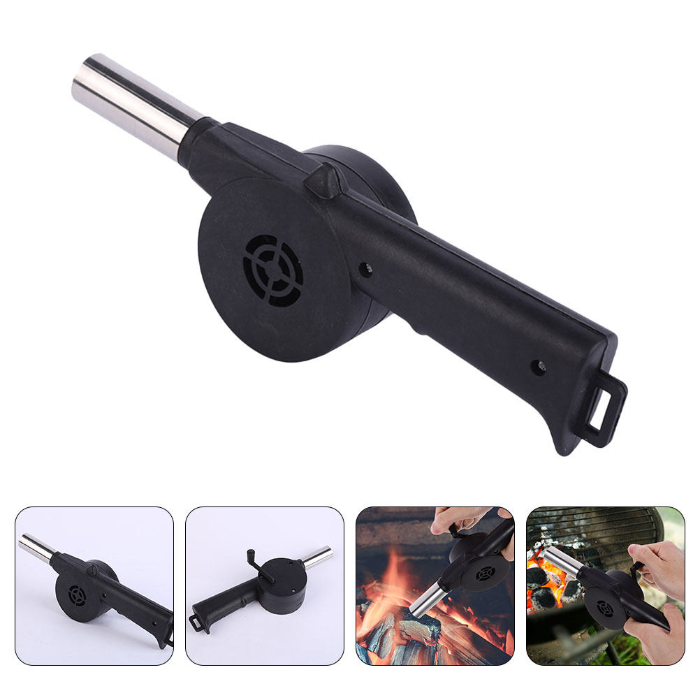 Campfire Cooking - Ventilatore Manuale Nero a Manovella per