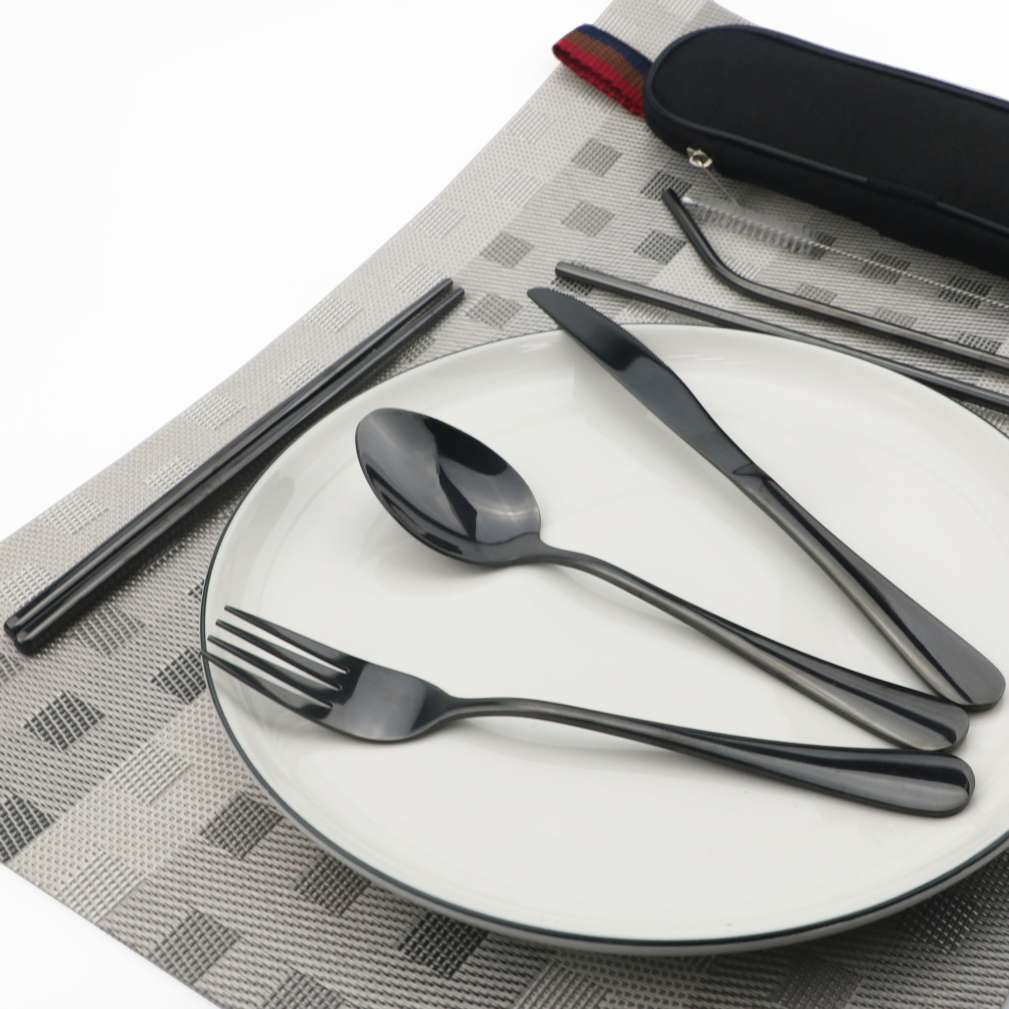 JANKNG stoviglie posate da via - Camping Cooking Set Stainless Steel recensione e prezzo