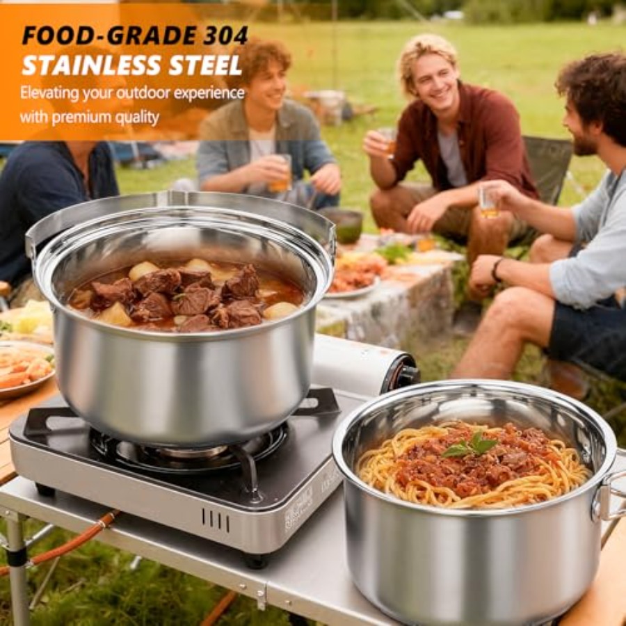 Set di pentole da campeggio, k - Camping Cooking Set With Bag recensione e prezzo