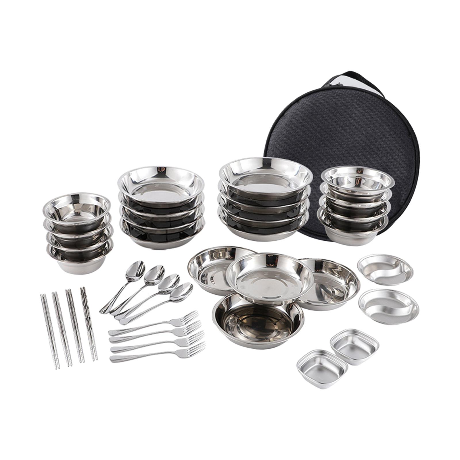 Piatti e ciotole in acciaio in - Camping Cooking Set Stainless Steel recensione e prezzo