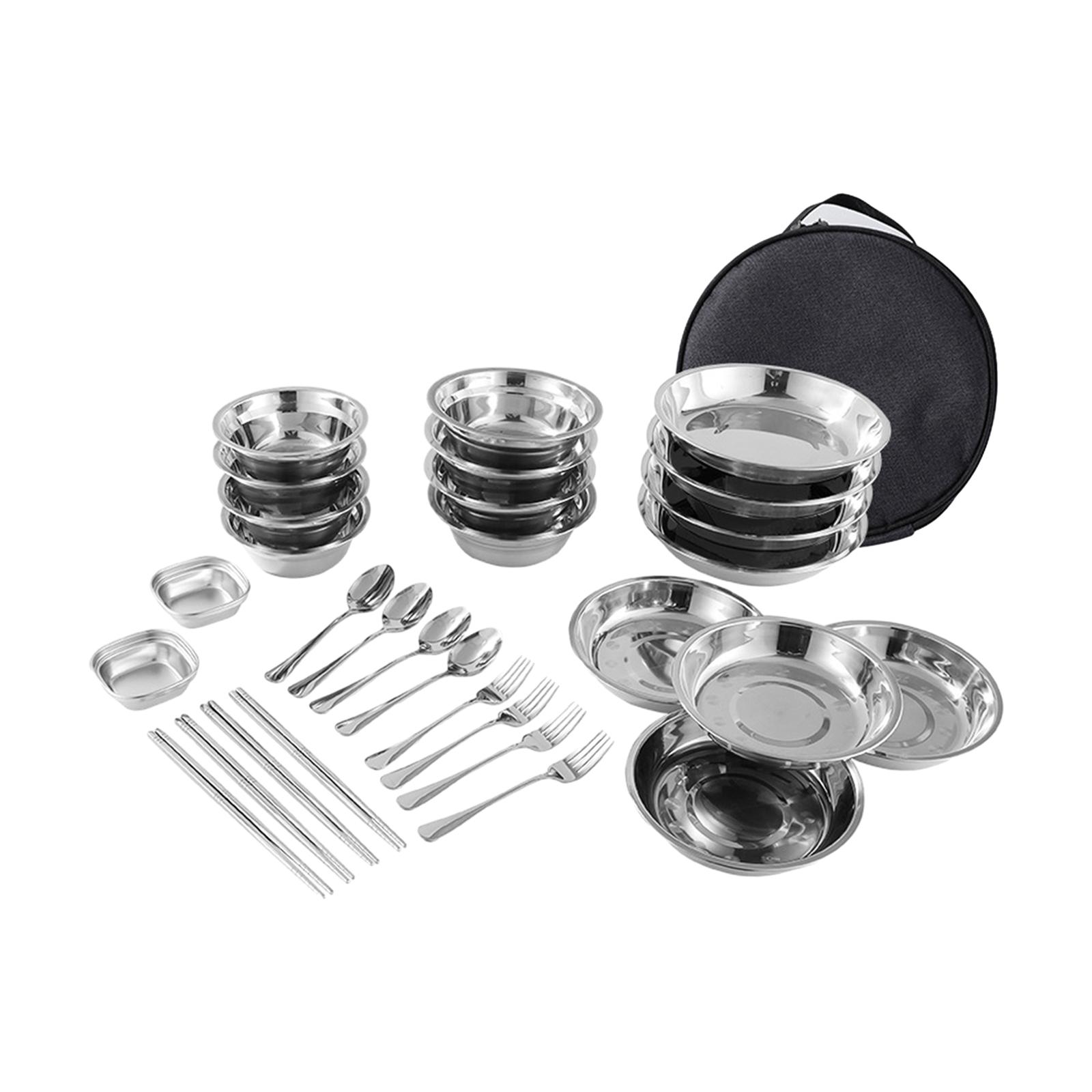 Piatti e ciotole in acciaio in - Camping Cooking Set Stainless Steel recensione e prezzo