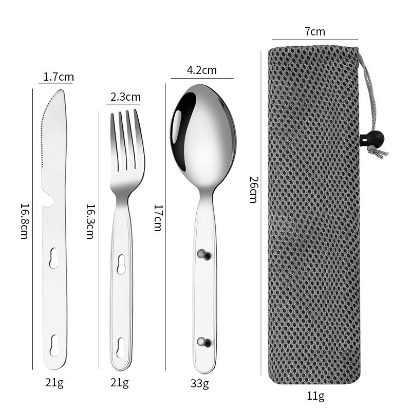 Set 3 Pezzi: Cucchiaio, Forche - Camping Cooking And Eating recensione e prezzo