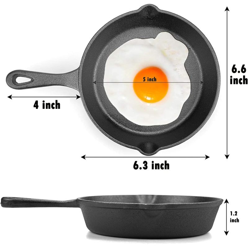 Padella in ghisa da 6 pollici, - Camping Cooking Ovens recensione e prezzo