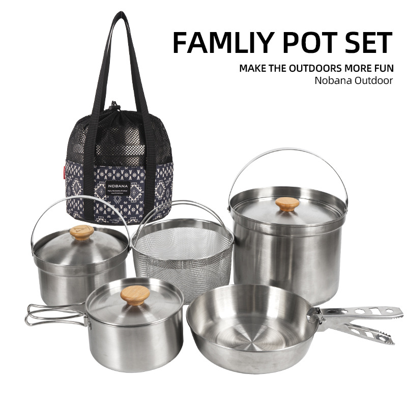NOBANA Il più nuovo set di pen - Camping Cooking Set With Bag recensione e prezzo