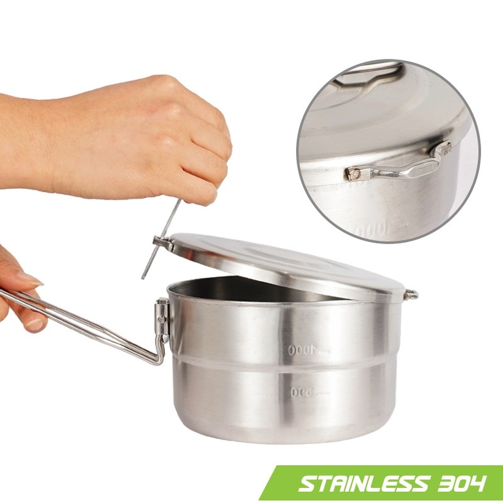 Pentola da campeggio in acciai - Camping Cooking Kit Box recensione e prezzo