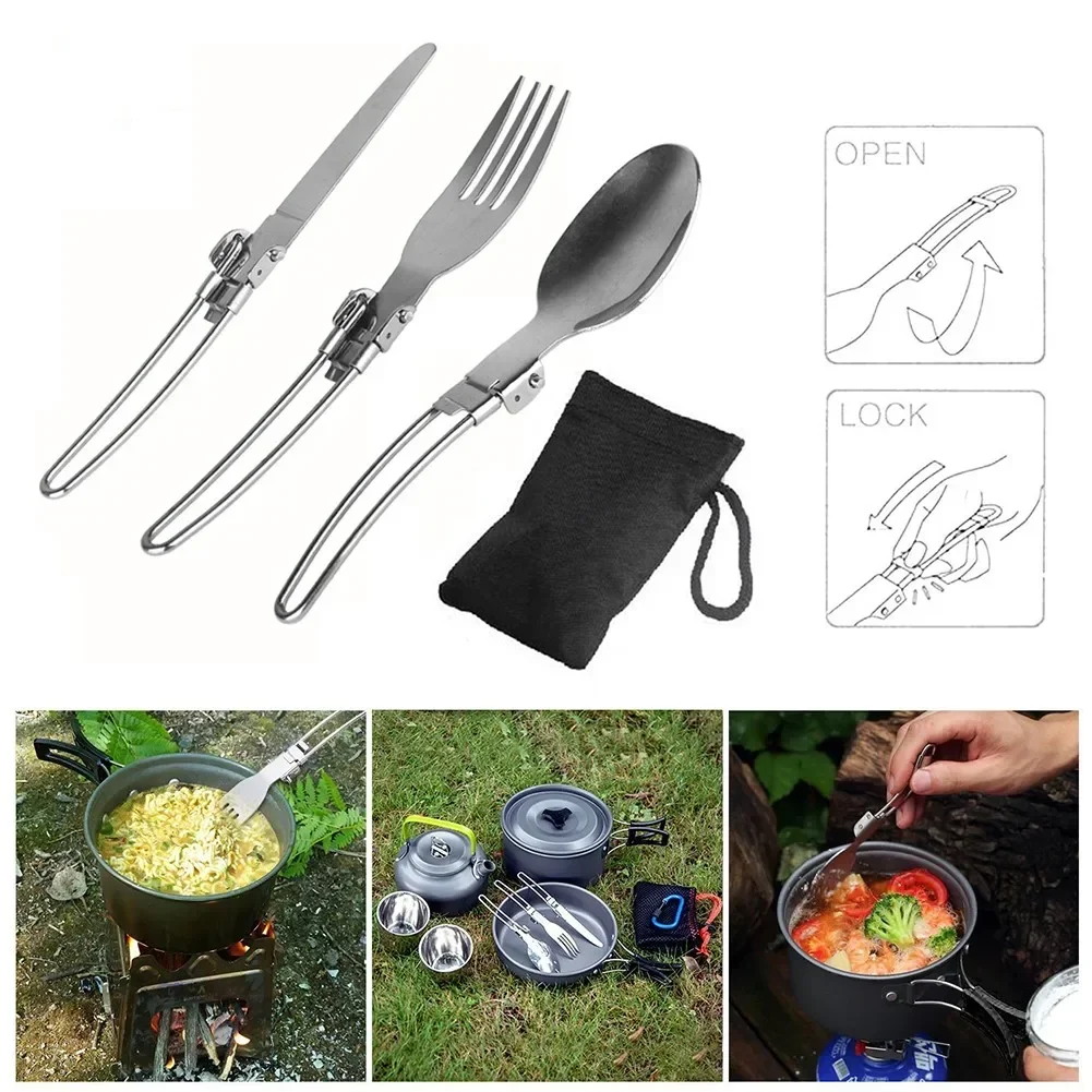 1 set da campeggio all'aperto  - Camping Cooking Set With Bag recensione e prezzo