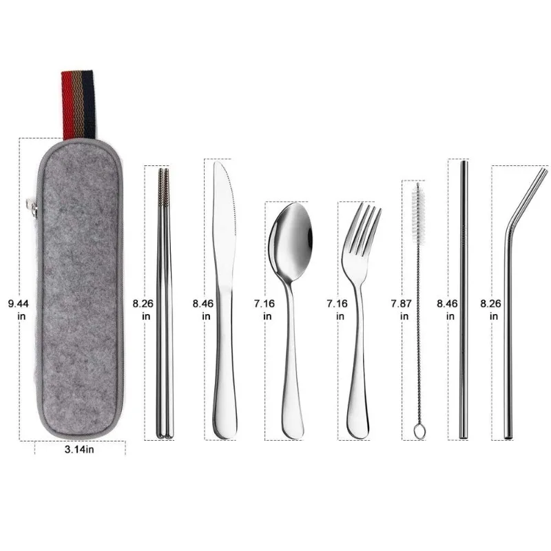 Stoviglie Set di posate da via - Camping Cooking Set Stainless Steel recensione e prezzo